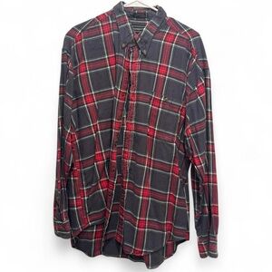 Preswick & Moore Men's Plaid Shirt - Red, Black, and White